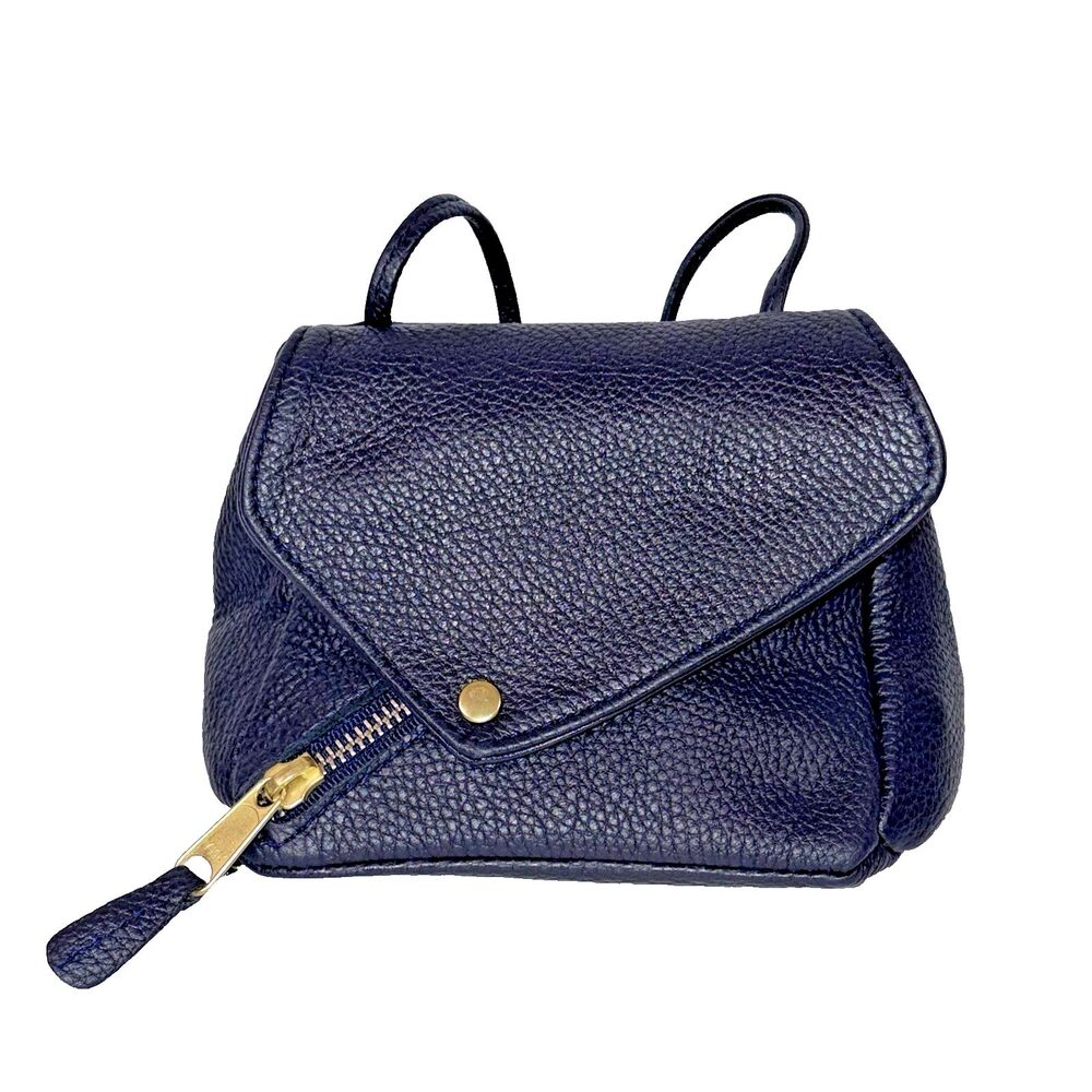 Arza Design Sofia Convertible Bag Blue Italian Leather Crossbody Fanny Pack